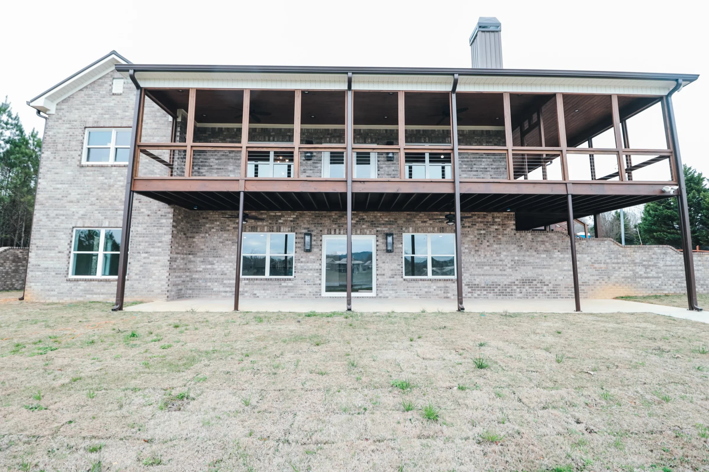 Custom deck build by Waterstone Companies in East Alabama