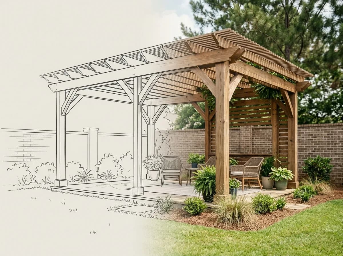 Waterstone Companies designer reviewing project plans with an East Alabama homeowner